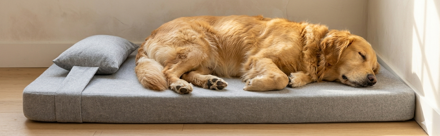 Summer Dog Bed | All Weather Orthopedic Dog Bed for Large Dogs – Thick Memory Foam Cushion