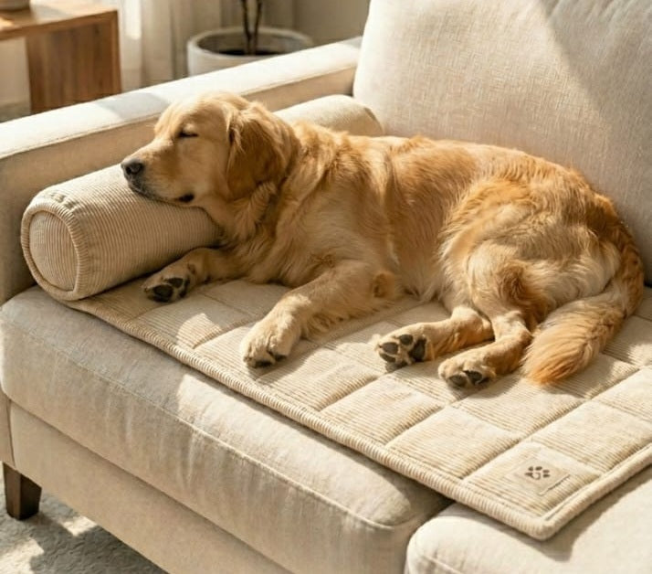 Premium Summer Dog Bed Mat with Bolster Pillow                              | 3 ft x 2 ft Pet Bed