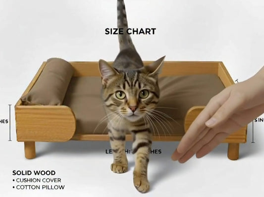 Wooden Cat Bed